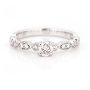 Diamond Milgrain Wedding Ring