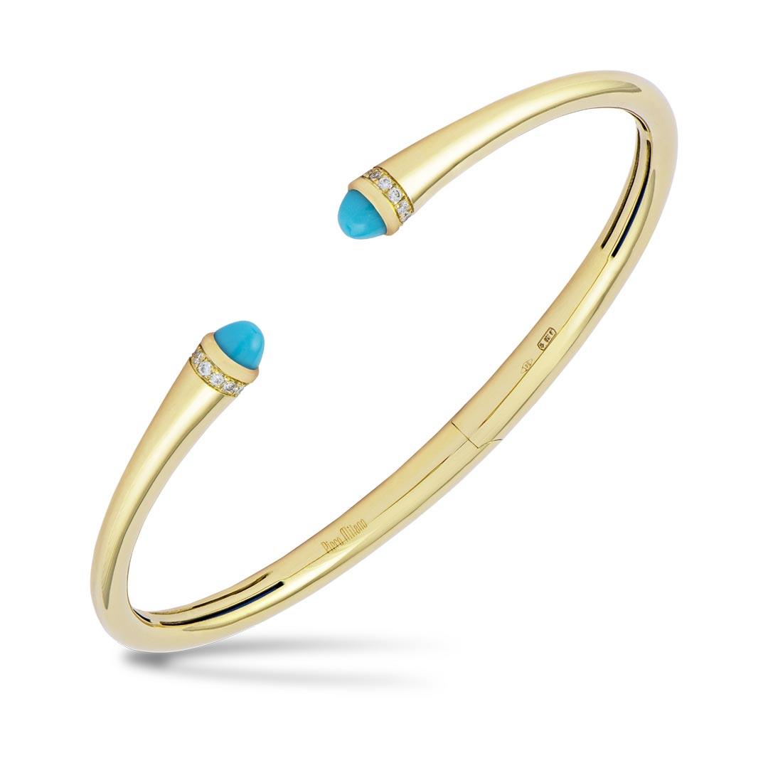 Piero Milano Turquoise end cap cuff bracelet