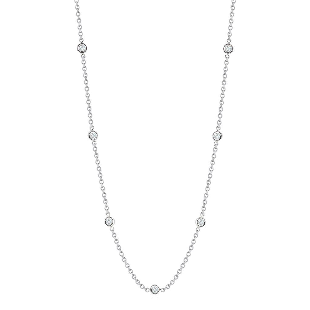 Roberto Coin diamond by the inch bezel set necklace
