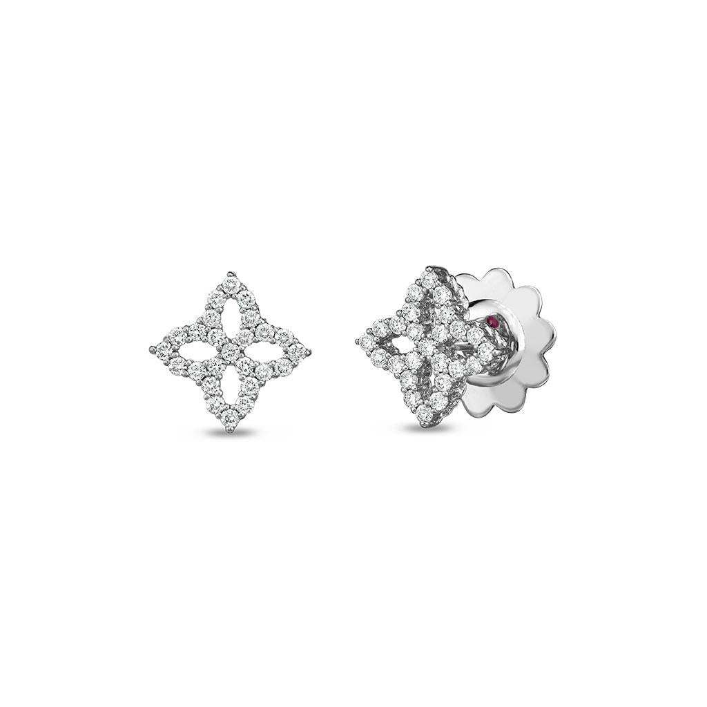 Small Outline Diamond Flower Stud