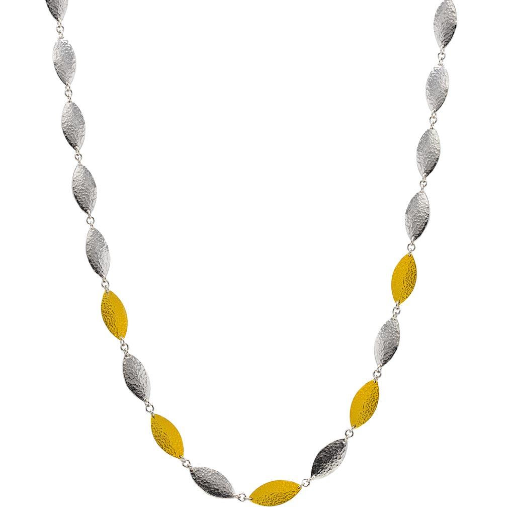 Gurhan two-toned willow necklace in sterling silver 24k yellow gold overlay