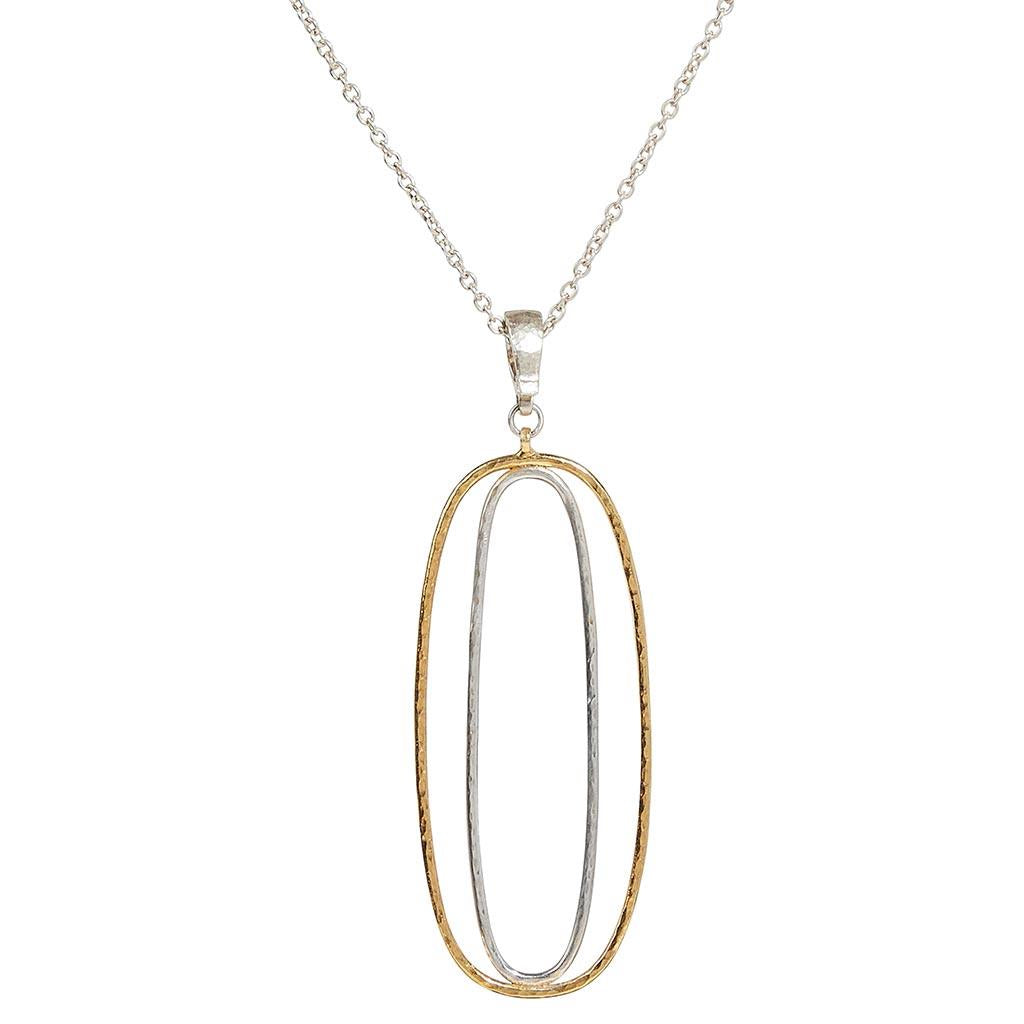 Gurhan Geo two-toned sterling silver and gold necklace in Amarillo