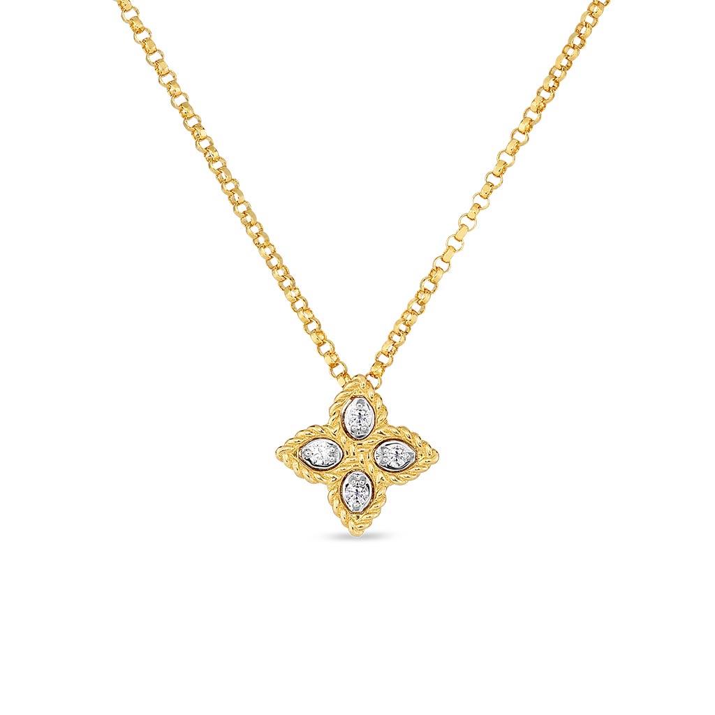 Small Diamond Flower Pendant