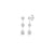 three drop bezel set diamond earrings