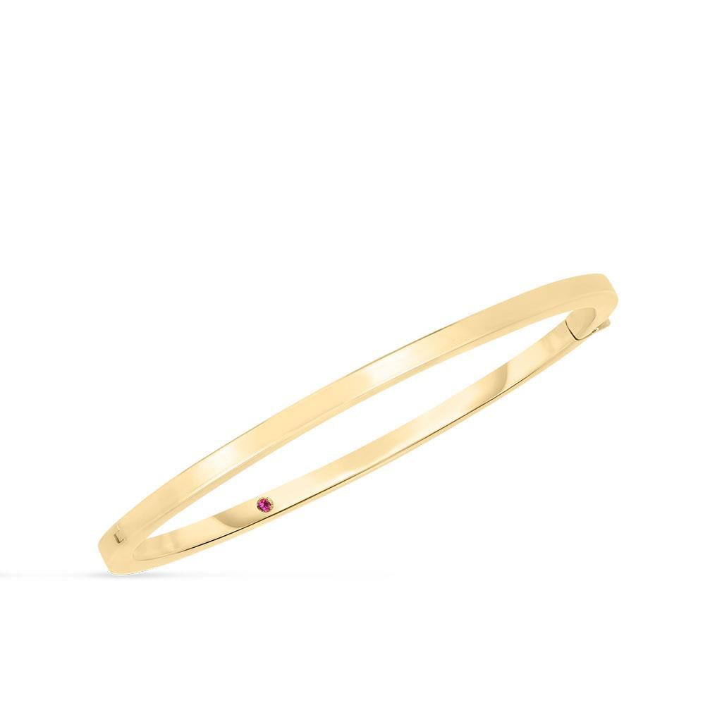 roberto coin yellow gold bangle bracelet