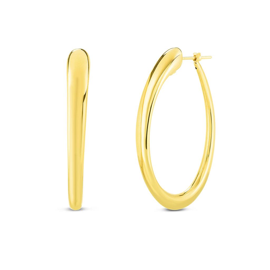 18k yellow gold hoops roberto coin