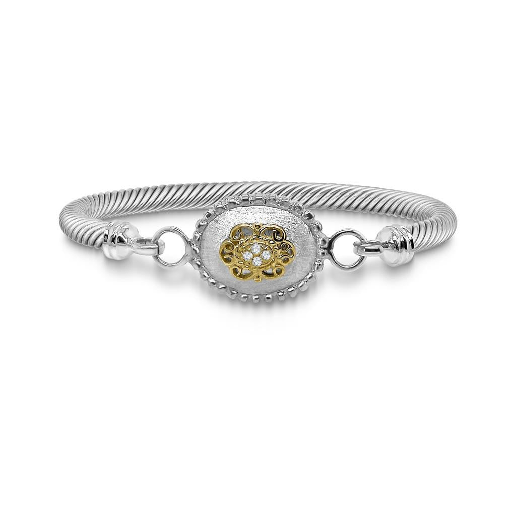 Oval Filigree Cable Bangle