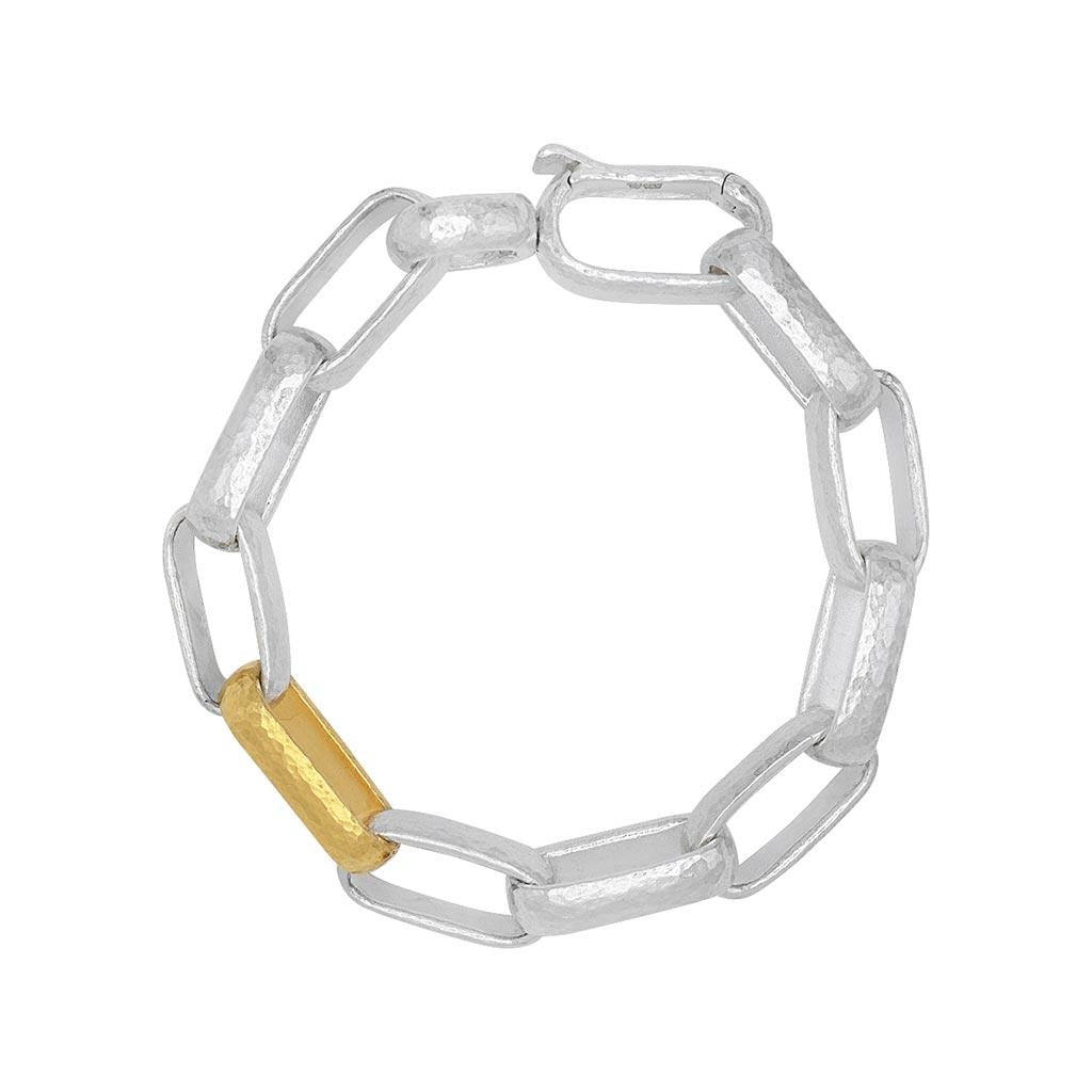 gurhan sterling silver 24k yellow gold wide bracelet