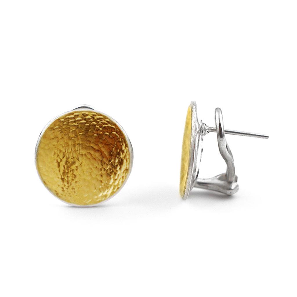 gurhan sterling silver 24k yellow gold omega back studs