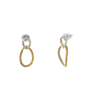 small two toned front hoop earring